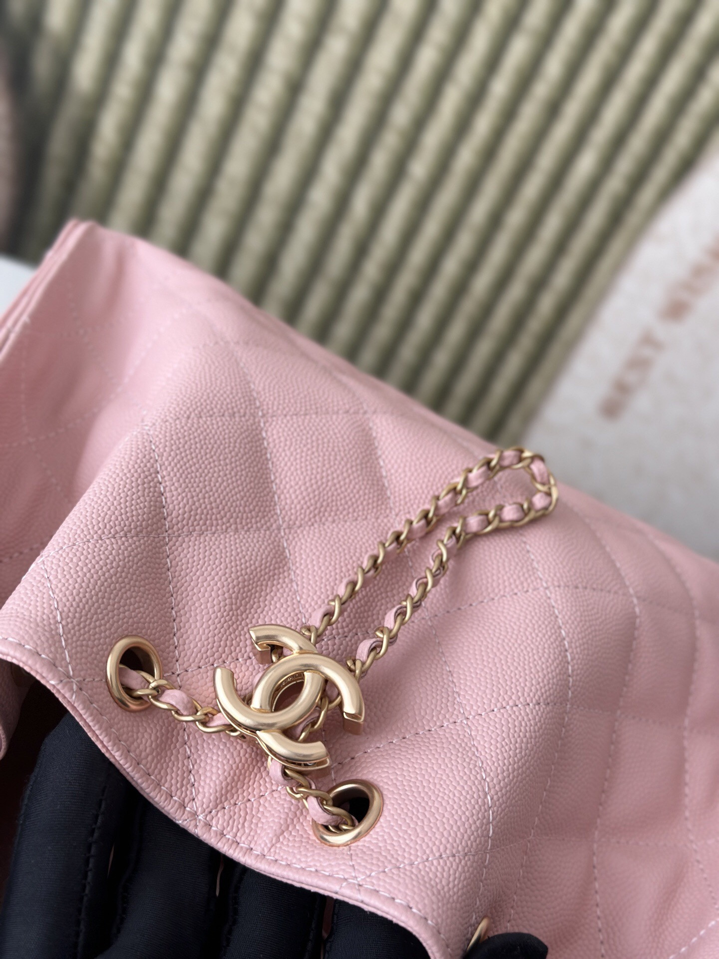 Ch*el 25 small bucket hobo handbag as5293 30x26x14cm