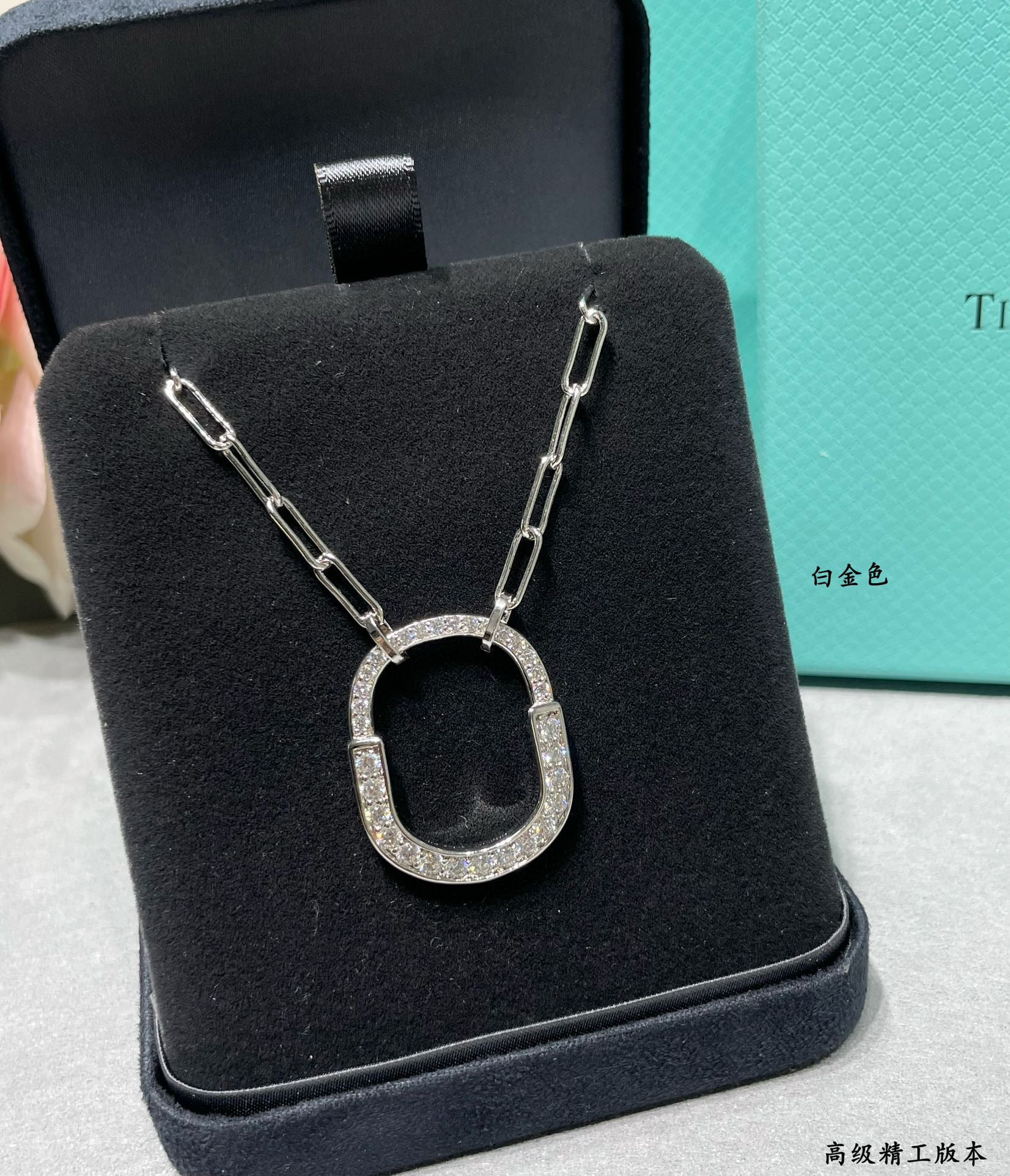 t*f*ny & co. full Di*m*nd lock necklace