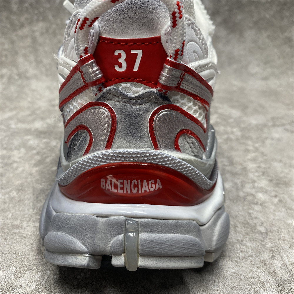 Balenciga Runner White Grey Red