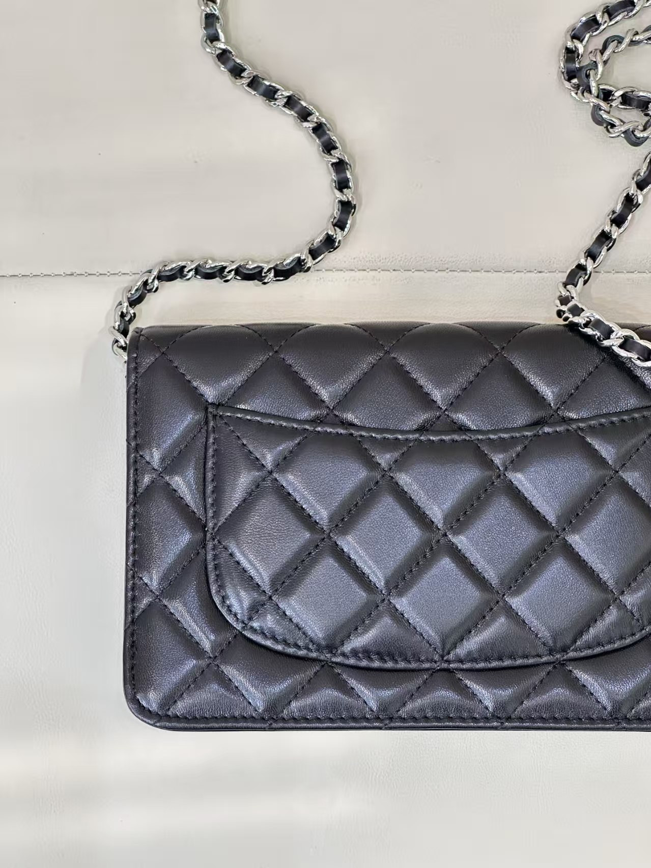 Ch*el woc classic wallet on chain 13x19cm