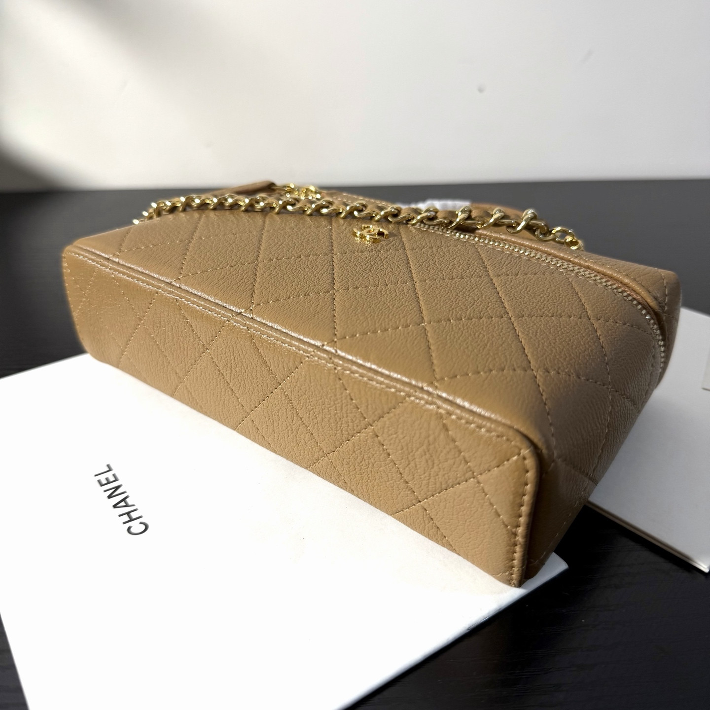 Ch*el classic vanity with chain handbag 17x19.5x5cm