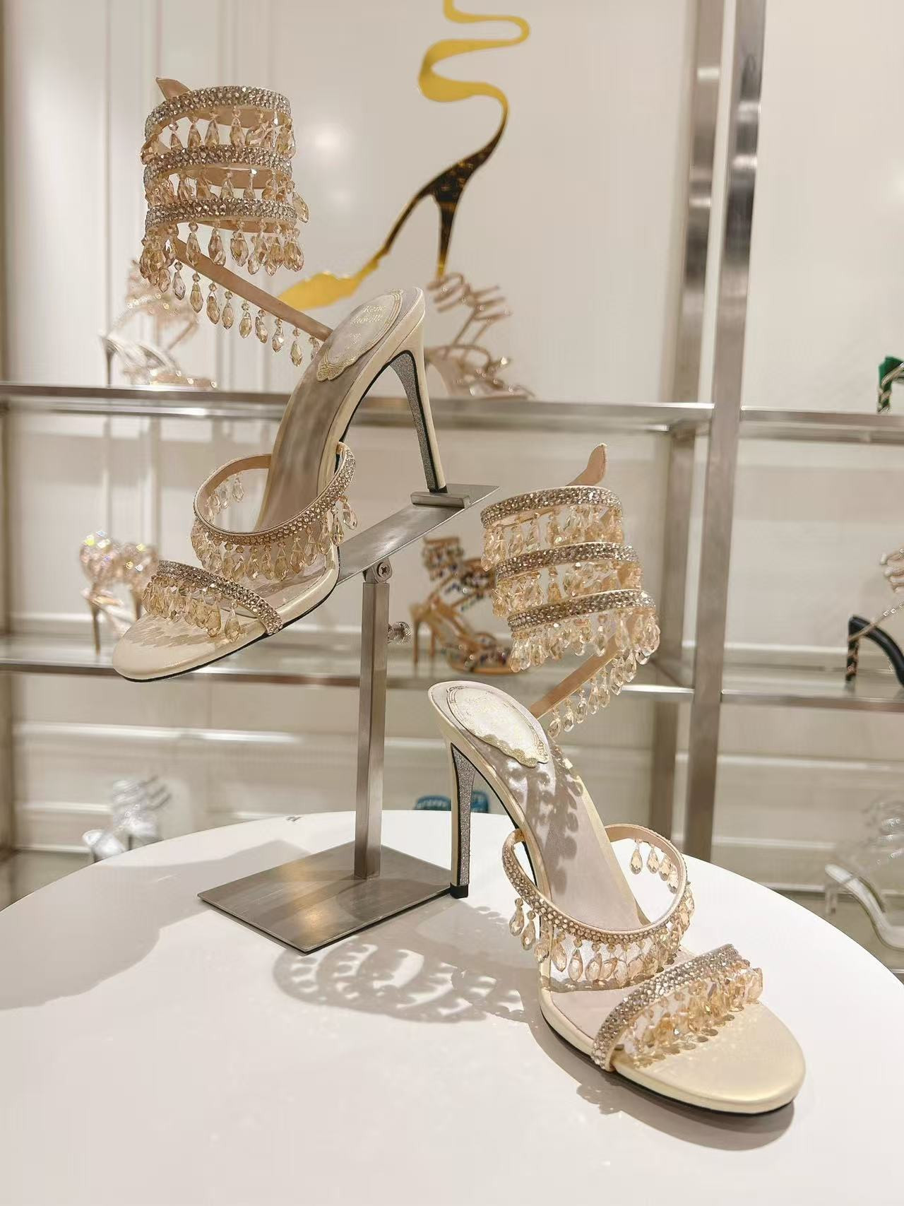 UA RENÉ CAOVILLA CHANDELIER SANDAL 95mm