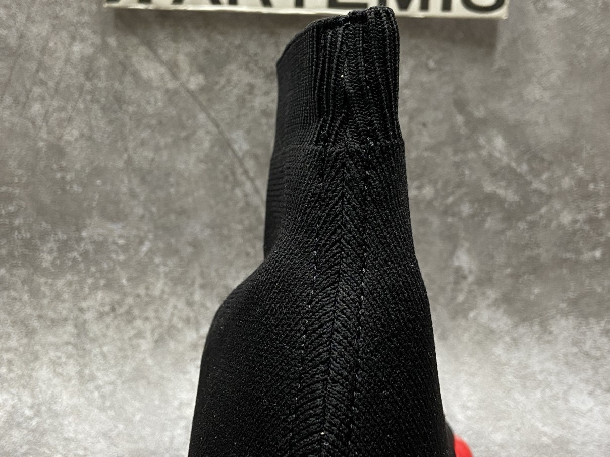 Balenciga Speed Clear Sole Black Red