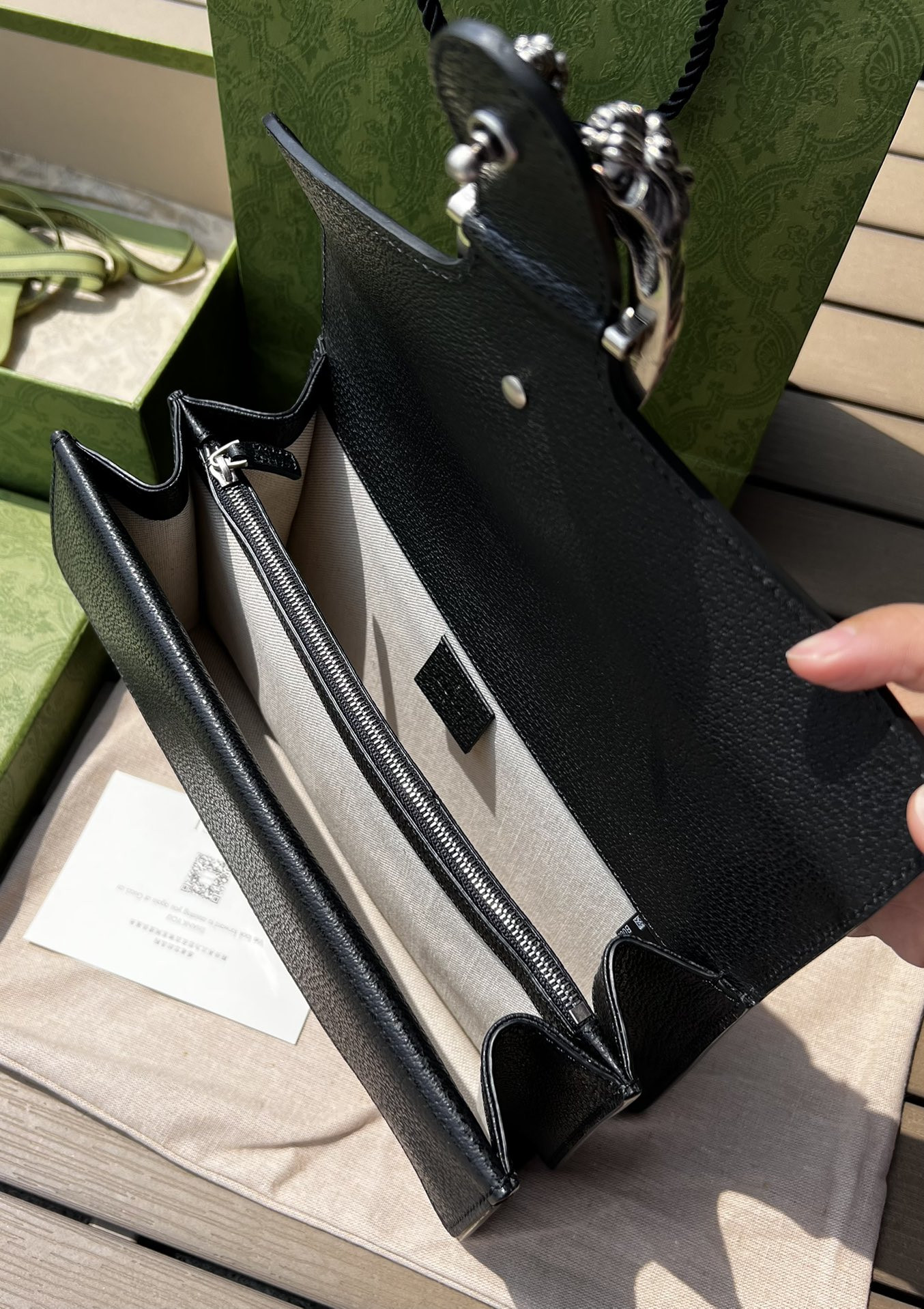 G*u*i dionysus small shoulder bag 11"wx7"hx3.5"d