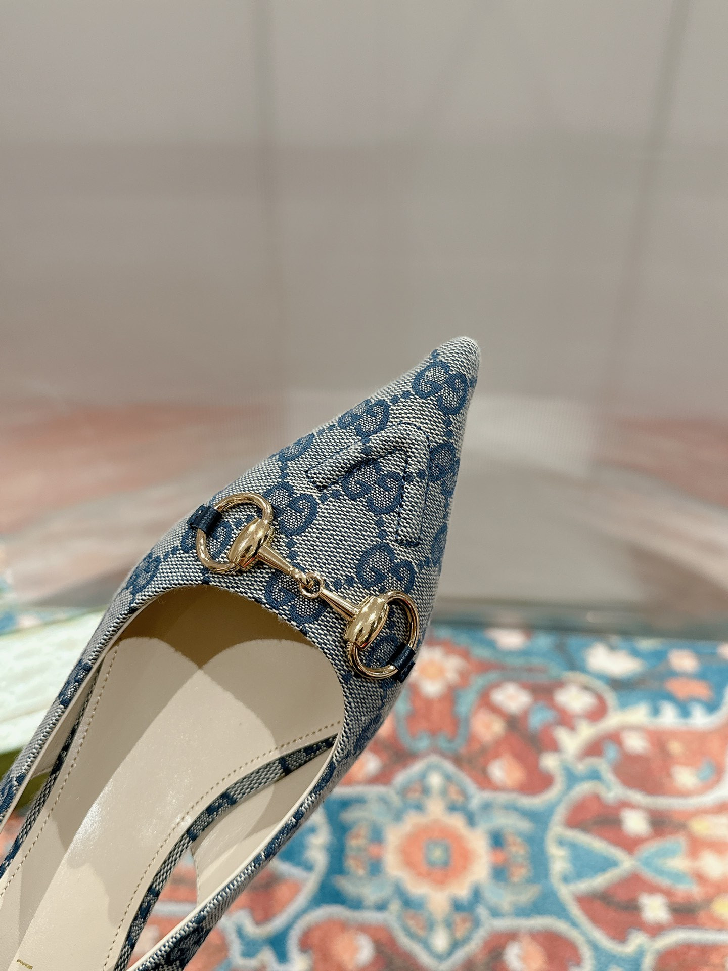 ua G*u*i horsebit slingback pump low heel