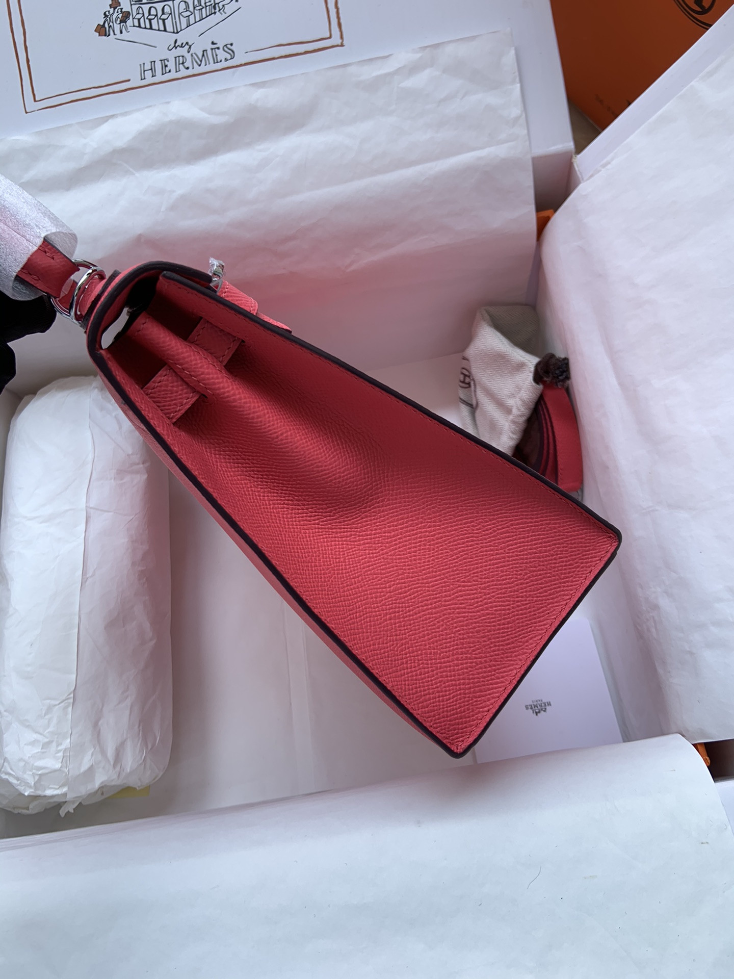 HERMÈS Kelly Silver-tone Hardware 25 28