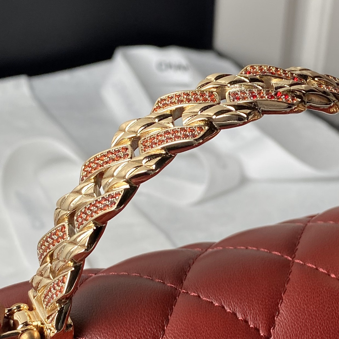 Ch*el 24a mini classic handbag 12 × 20 × 6 cm