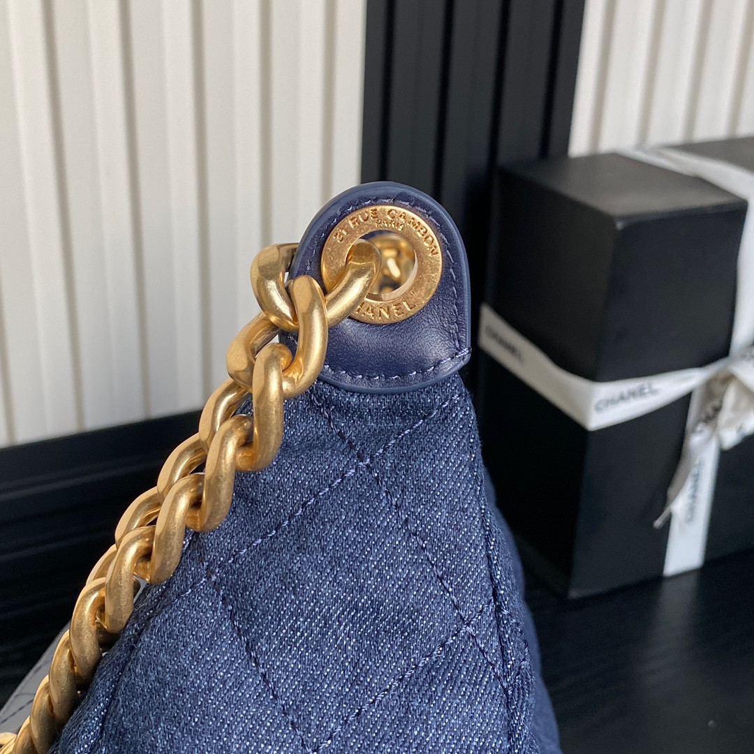 Ch*el 25c maxi hobo bag 27×35×18cm