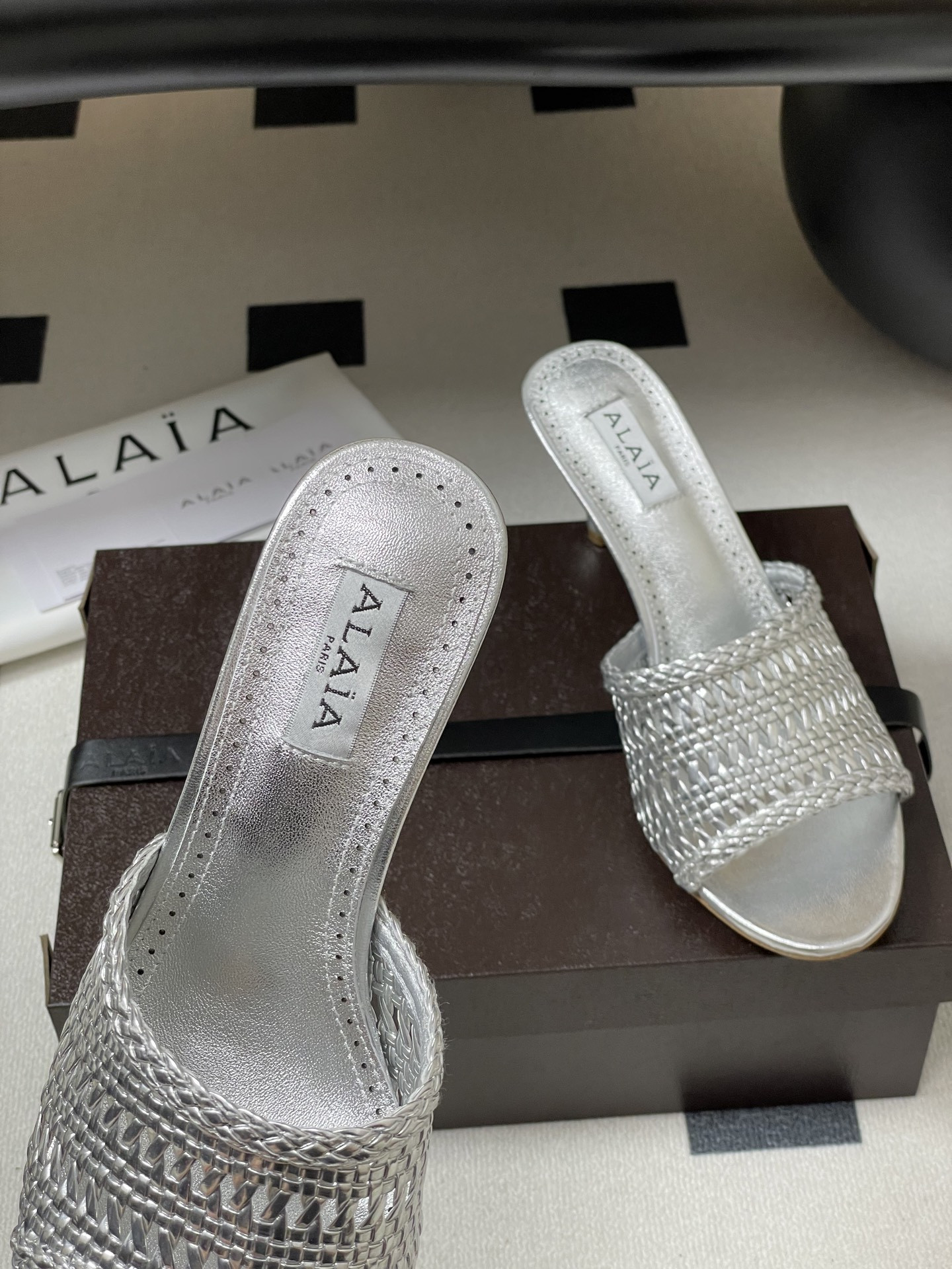 UA Alaia Heeled slippers 7cm Heel(Customized Size 7-10 days production time)