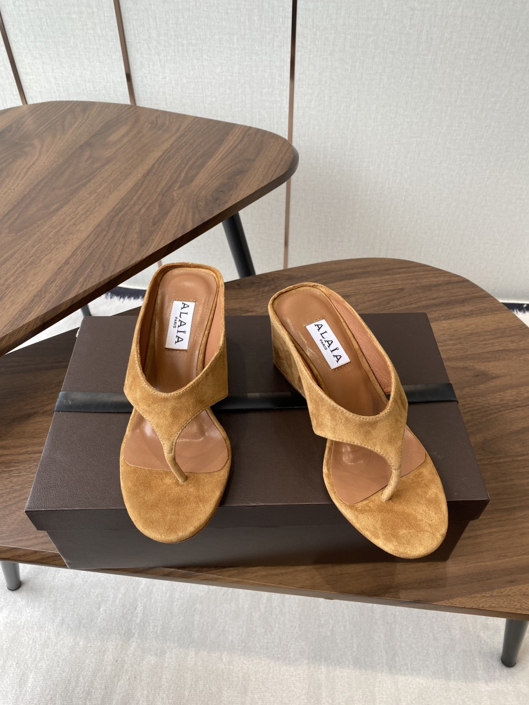 UA Alaia Wedge Cube Satin Sandal(Customized Size 7-10 days production time)